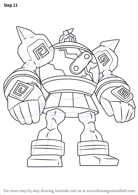 mega golurk|how to draw golurk.